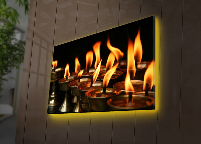 Wallity Lienzo Decorativo Iluminado con LEDs 45 x 70 cm Multicolor